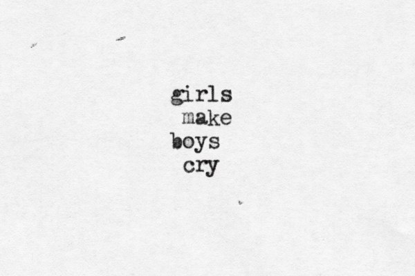 girls make boys cry