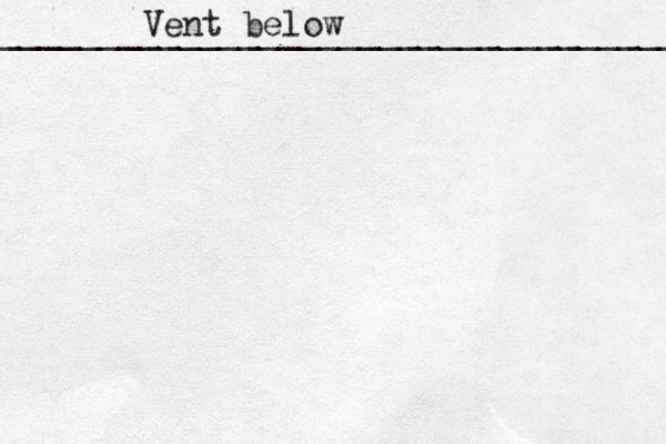 Vent below ___________________________________ ••••••••¥¥€£¥ 