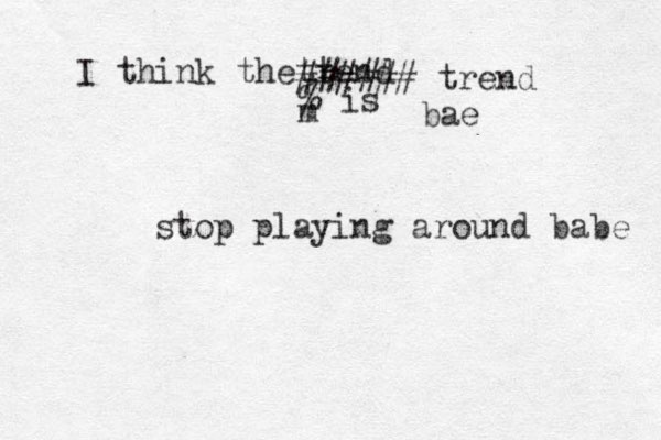 stop playing around babe I think the tend r t #### ## trend m % is bae 