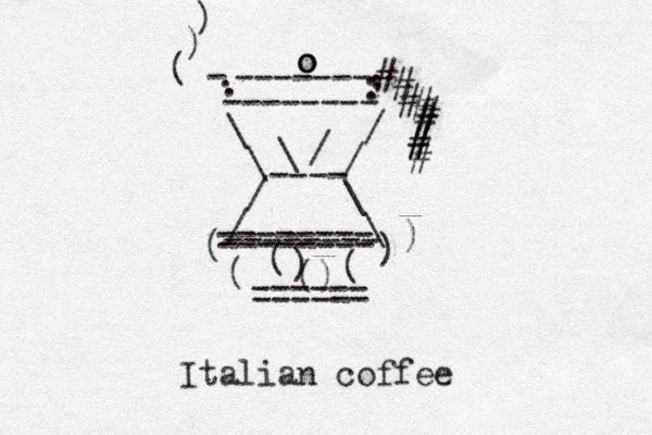 \ / \ / / \ / \ -------- -------- ------- . . . . : o o o - # # # # # \ / ---- ===== = == # # # # # ( ) ) ( ( ) () ( ====== ( ) ) Italian coffee _