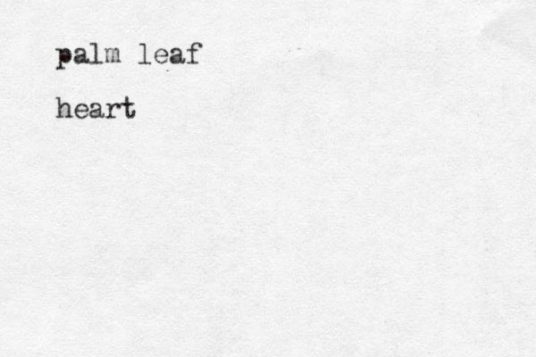 palm leaf heart