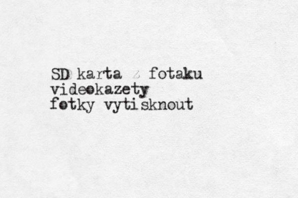 SD karta z fotaku videokazety fotky vytisknout