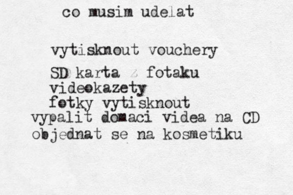 SD karta z fotaku videokazety fotky vytisknout co musim udelat vytisknout vouchery vypalit domaci videa na CD objednat se na kosmetiku 
