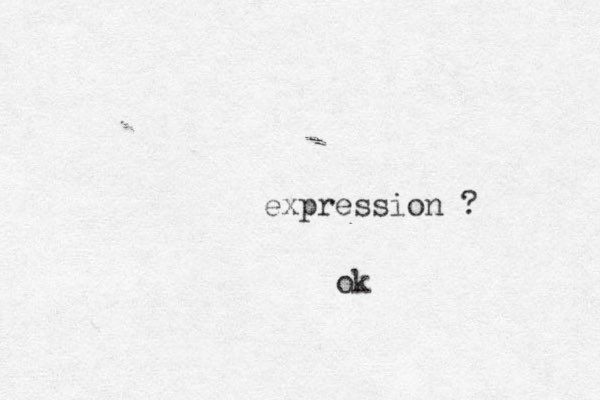 expression ? ok