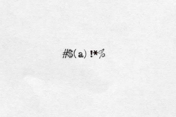 #$ (a)!*% 