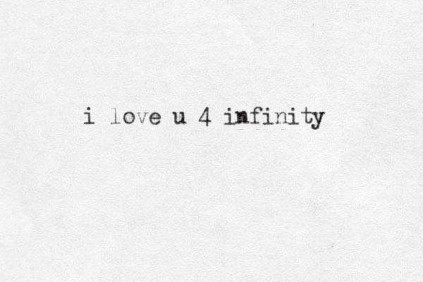 i love u 4 infinity
