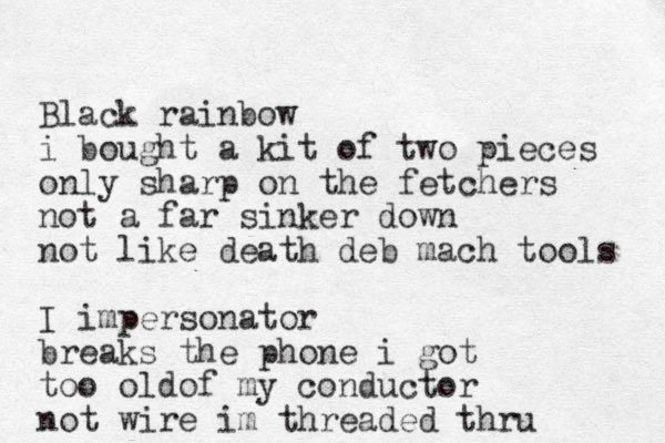 Black rainbow i bought a kit of two pieces only sharp on the fetchers not a far sinker down not like death deb mach tools I impersonator breaks the phone i got too oldof my conductor not wire im threaded thru