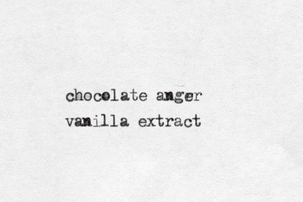 chocolate angrr e vanilla extract