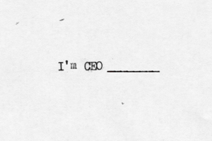 I'm CEO ________