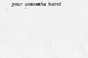 your comment s here: