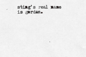 sting's real name is gorda n.