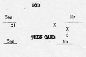 G Go O OD D Yes No _____ ______ : THIS CARD THIS CARD T hIs CARD Yes _____ No ______