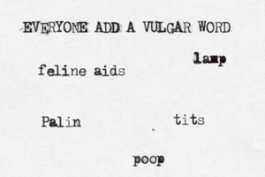 EVERYONE ADD A VULGAR WORD ti po Pal feline ai lamp