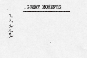 GRe EAT MOMENTS __________________ 1. 2. 3. 4. 5