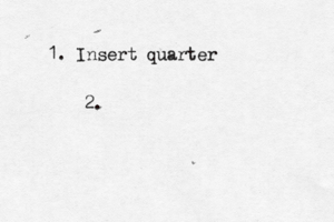 1. Insert quarter 2.